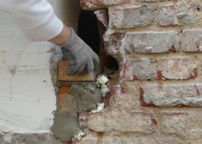 Schließung einer Wandöffnung in Berlin