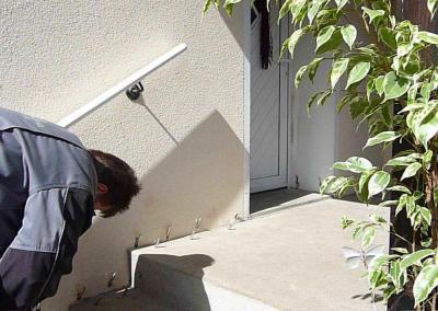 Bohrpacker setzen zur Abdichtung