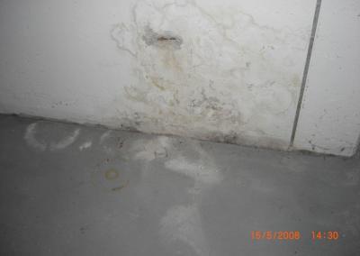 Feuchtigkeitsschäden in Tiefgarage in Berlin