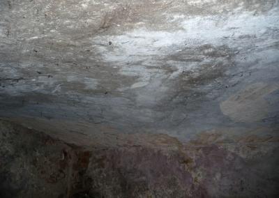 Nässeschäden an Kellerdecke mit Schimmel